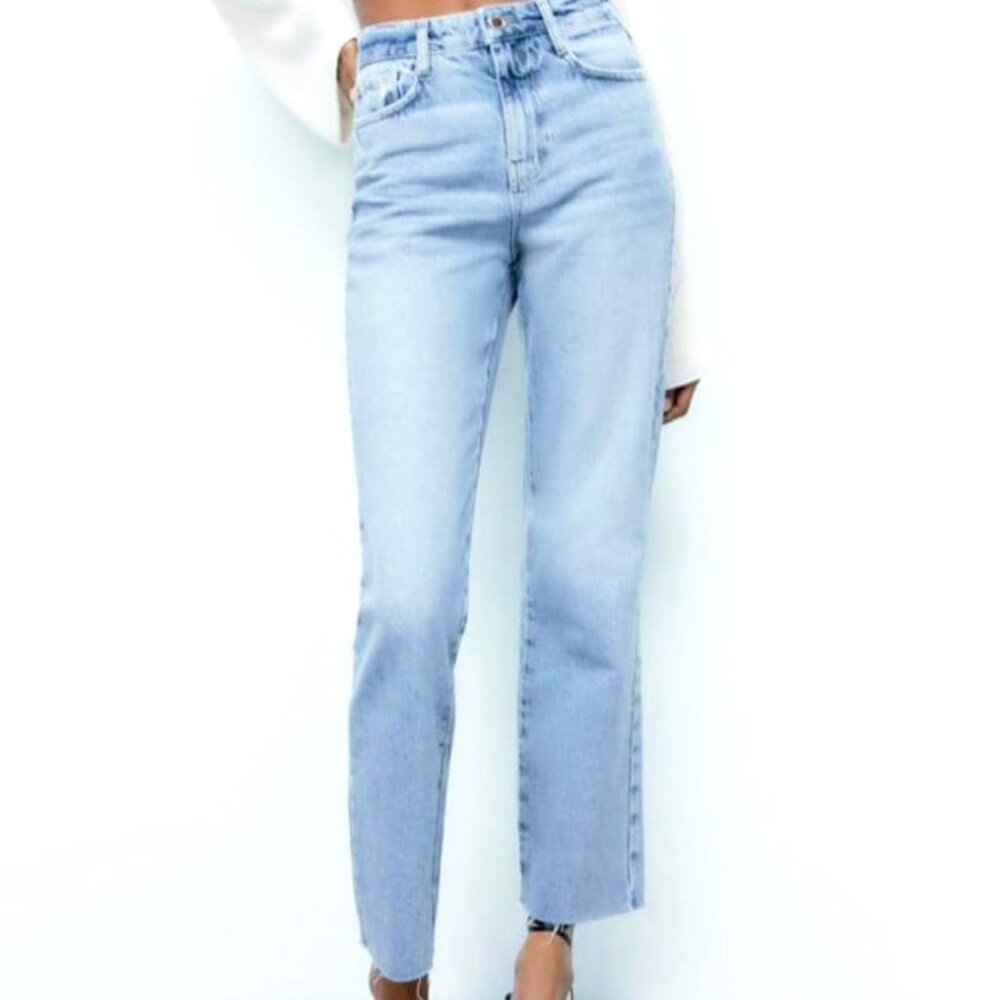 Zara High-rise Straight Jeans Size 6